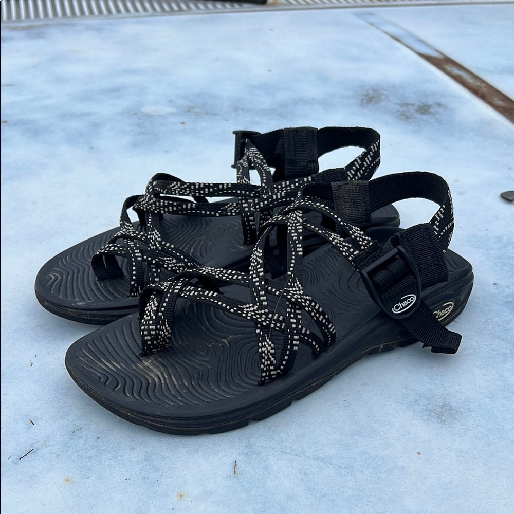 Chaco Black and White Women's Sandals